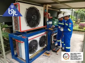 Instalasi mesin condensing unit mesin outdoor cold storage BJT